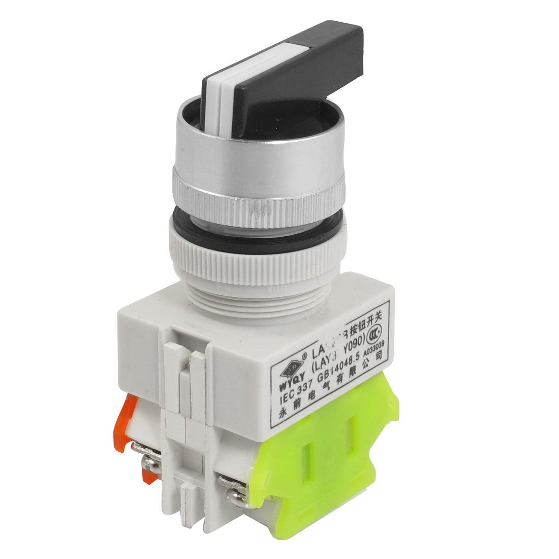 1NO/1NC 2P1T 2 Position Rotary Selector Push Button Switch, 660V, 10 Amp