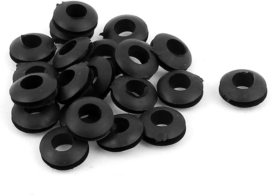6mm Inner Dia Double Sides Cable Wiring Grommets Gasket Ring 20Pcs