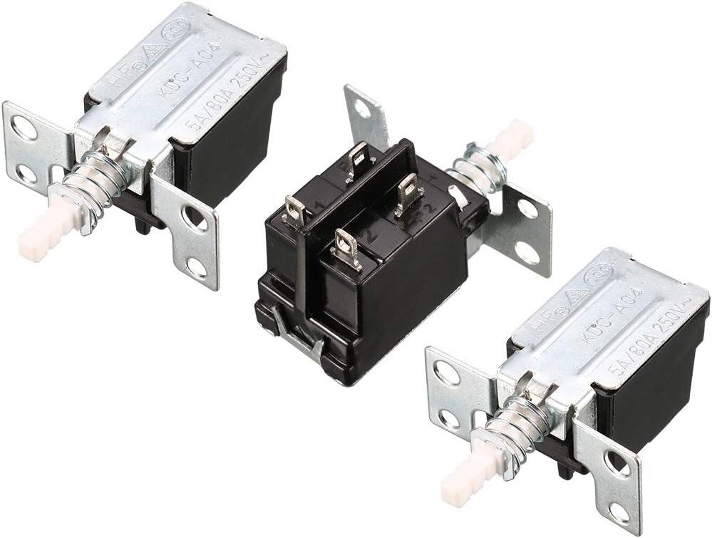 AC 250V 5A 4 Pin Soldering DPST Push Button Power Switch KDC-A04-2 3 Pcs