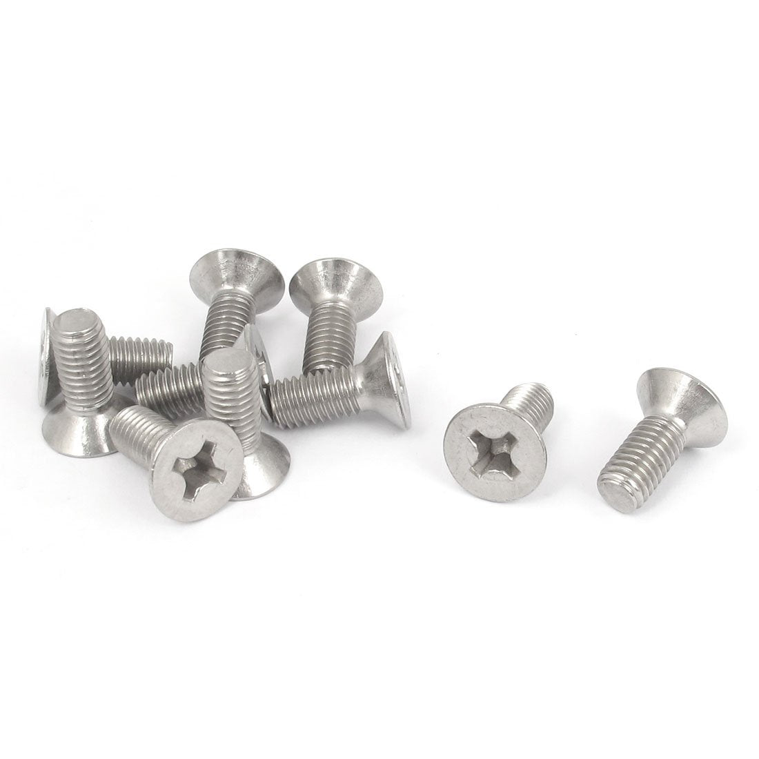 M8 x 20mm Phillips Flat Head Countersunk Bolts Machine Screws 10pcs