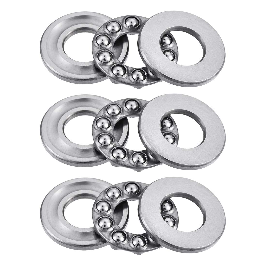 51101 Thrust Ball Bearings 12mm x 26mm x 9mm Chrome Steel Single Direction 3pcs