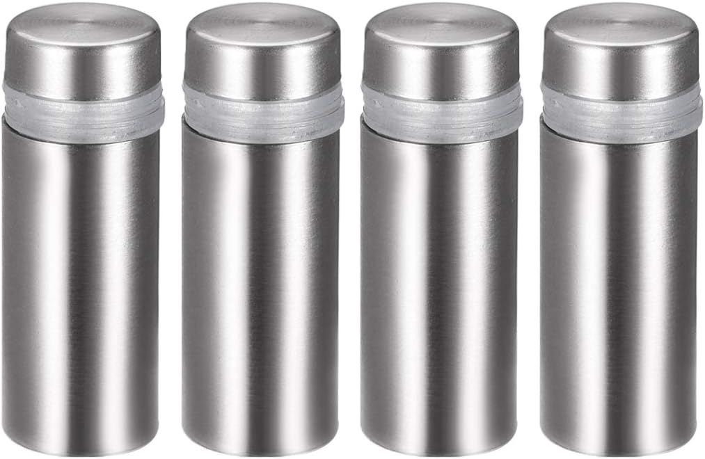1/2 Dia x 1-1/4"(12x33mm) Standoff Screws Wall Mount Sign Holders Acrylic Glass Nails 4pcs