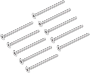 M3x35mm Flat Head Machine Screws Inner Hex Screw 304 Stainless Steel Fasteners Bolts 50Pcs