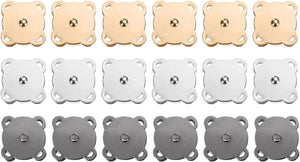 18pcs Plum Magnetic Snap Buckles, Sew on Toggle Closure Buckle, Snap Buttons Tab Buckle Fasteners Buttons Replacement for Pouches Jacket DIY Craft Sewing, Mixed Color