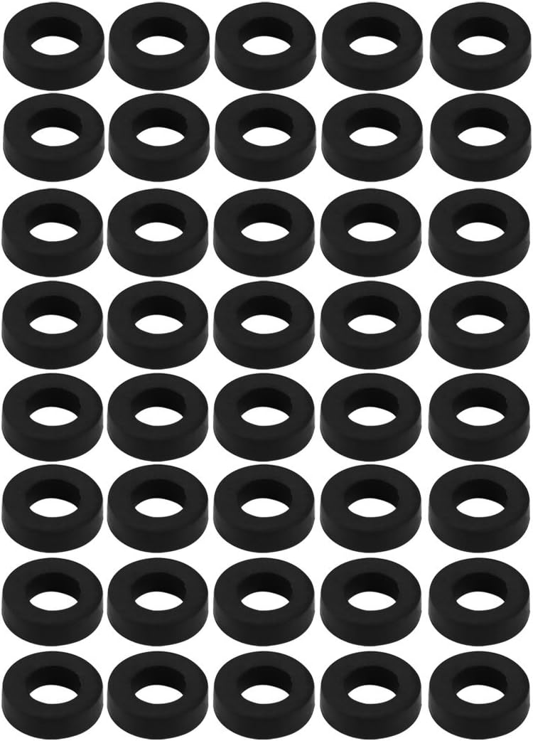 Nitrile Rubber Flat Washers 11mm OD 6mm ID 3mm Thickness for Faucet Pipe Water Hose, Pack of 40
