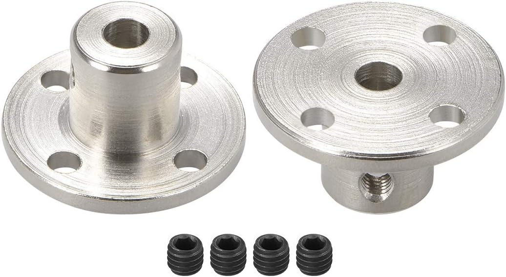 4mm Inner Dia H12*D10 Rigid Flange Coupling Motor Guide Shaft Coupler Motor Connector 2 PCS for DIY Parts