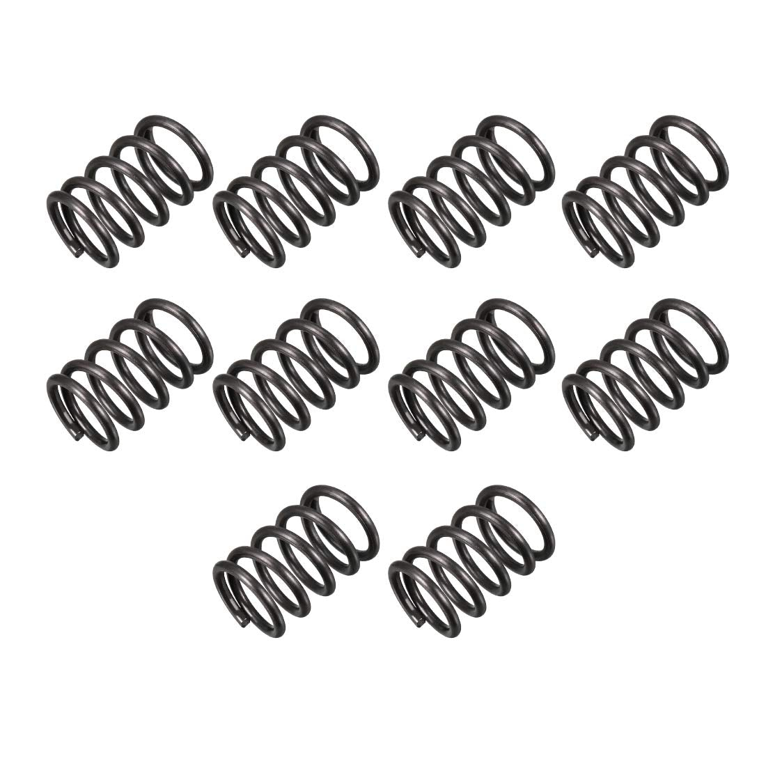 10mm Outer Diameter 1.2mm Wire Dia 15mm Long Compression Spring 10Pcs