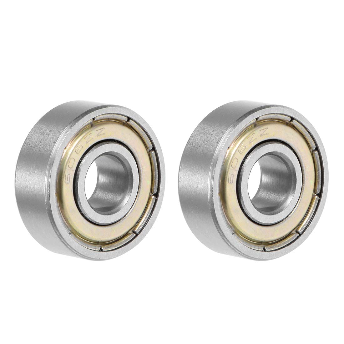 606ZZ Deep Groove Ball Bearing 6x17x6mm Double Shielded Chrome Steel Bearings 2-Pack