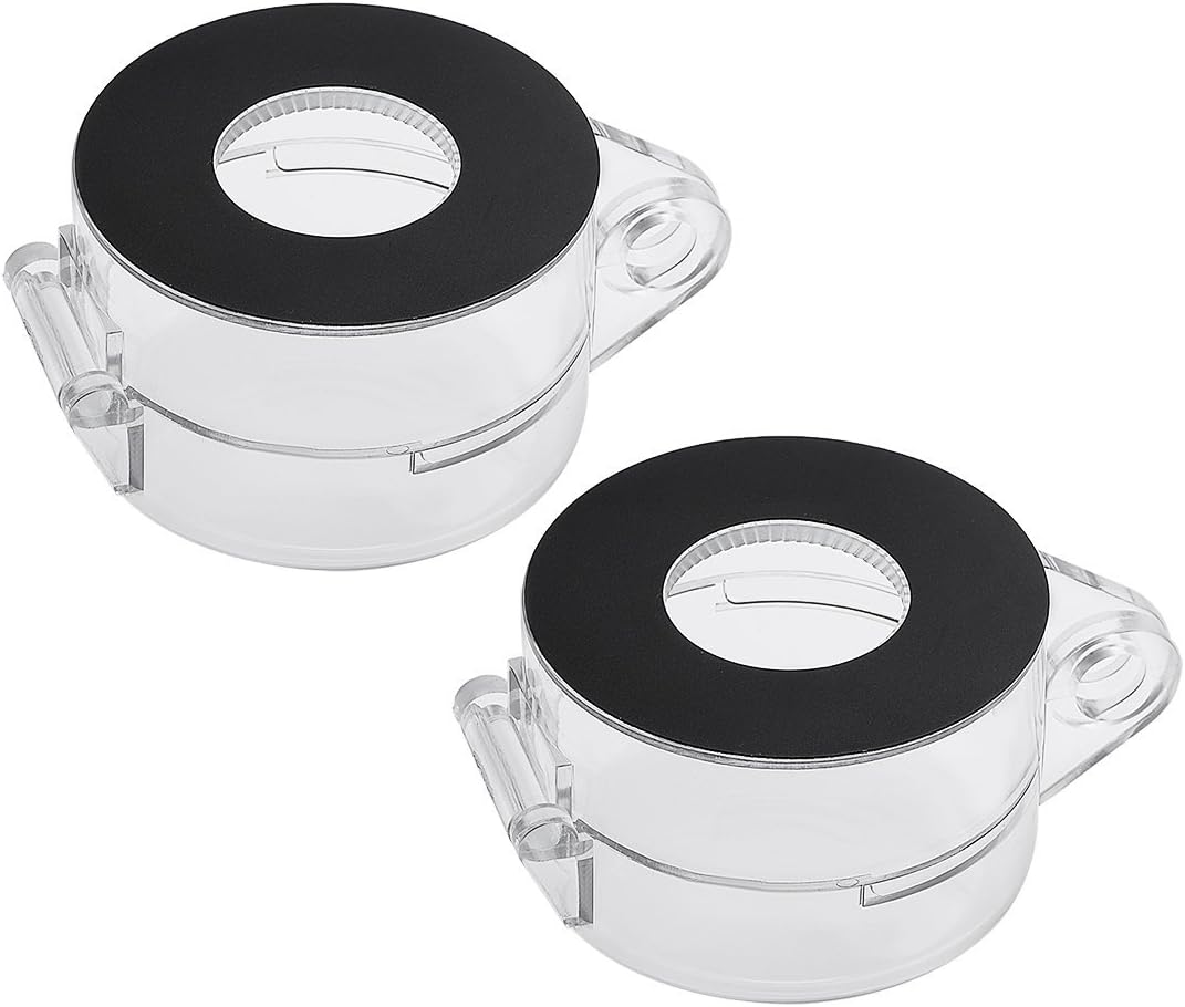 2pcs Black Clear Plastic Switch Cover Protector for 22mm Diameter Push Button Switch