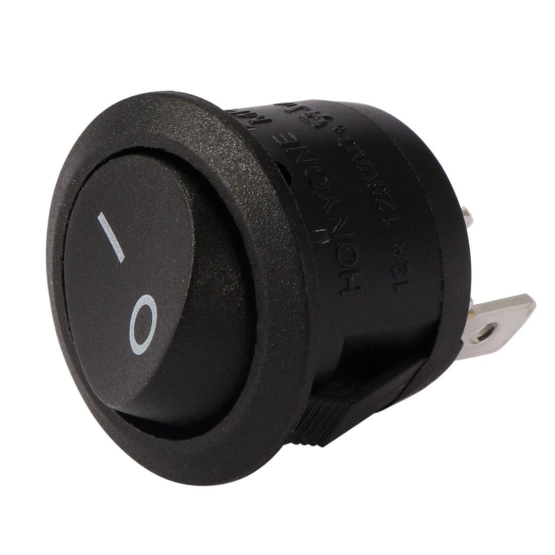 3Pin SPDT 2 Position I/O Round Button Toggle On/Off Rocker Switch AC250V/10A 125V/12A