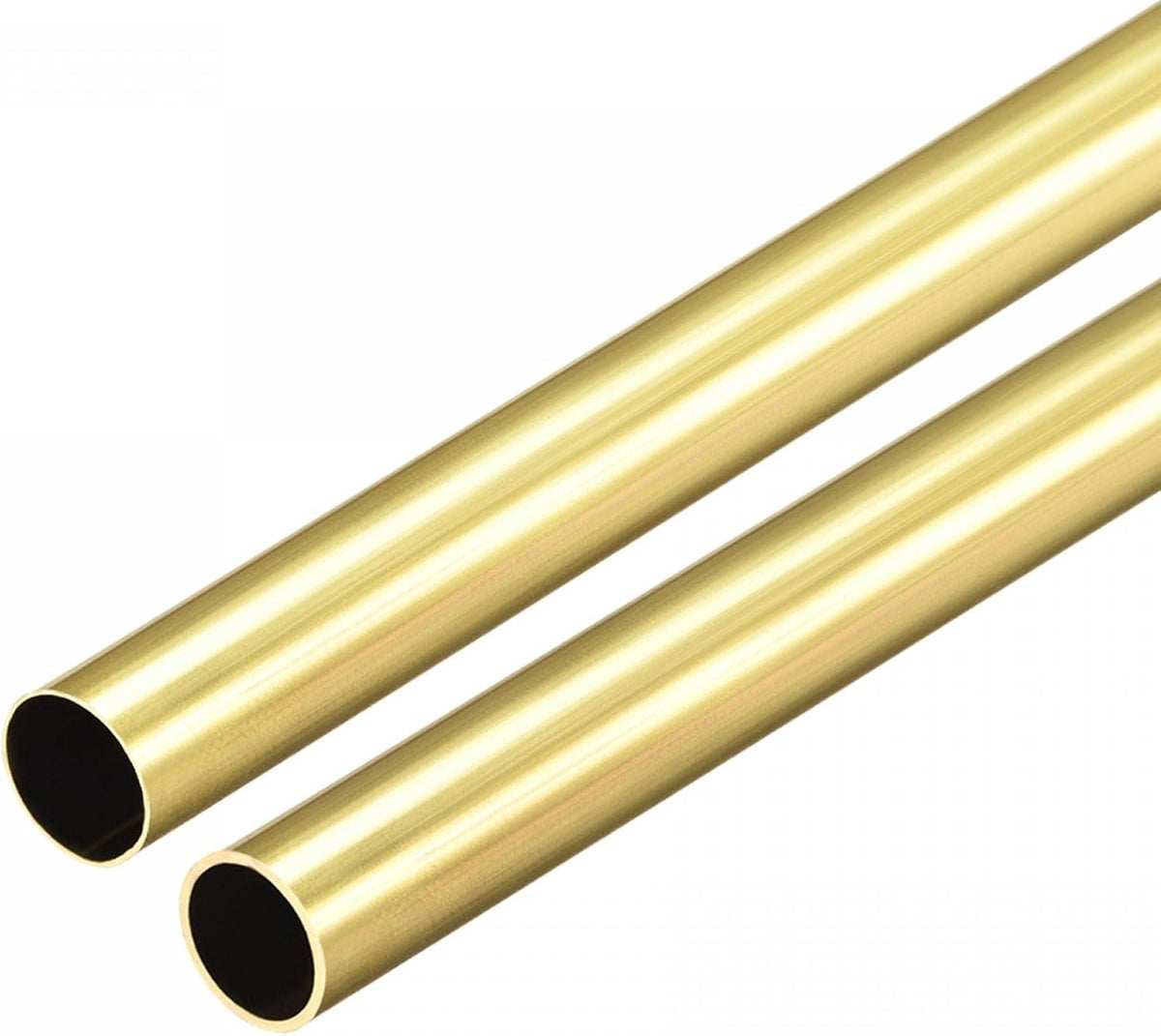 Brass Round Tube 7mm OD 0.2mm/0.5mm Wall Thickness 300mm Length Tubing, Pack of 4