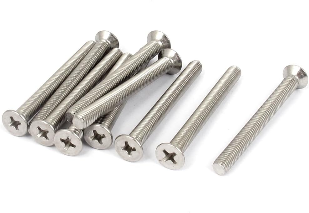 M5 x 50mm Phillips Flat Head Countersunk Bolts Machine Screws 10pcs