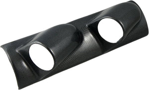 Car 60mm Left Pillar Plastic Double Port Gauge Meter Holder Black Gray