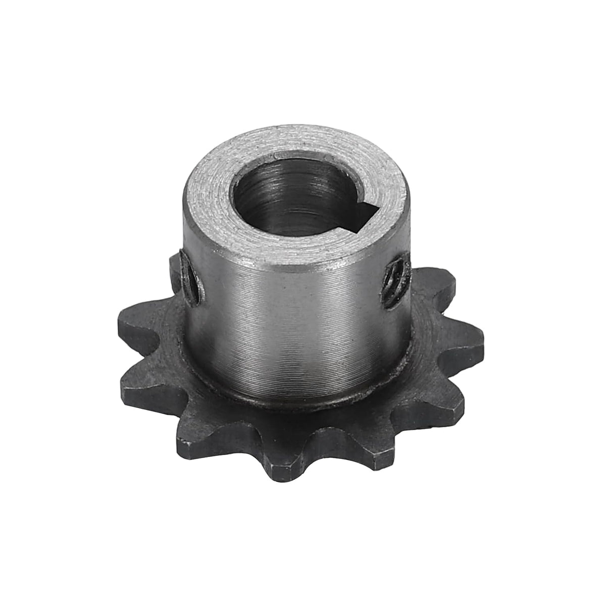 #25 Chain Roller Sprocket 8mm Bore 25.5mm OD, 11 Tooth C45 Carbon Steel ANSI #25 Roller Sprocket Round Hole Without Surface Finished with 3x1.4mm Keyway for ISO 04C Chain
