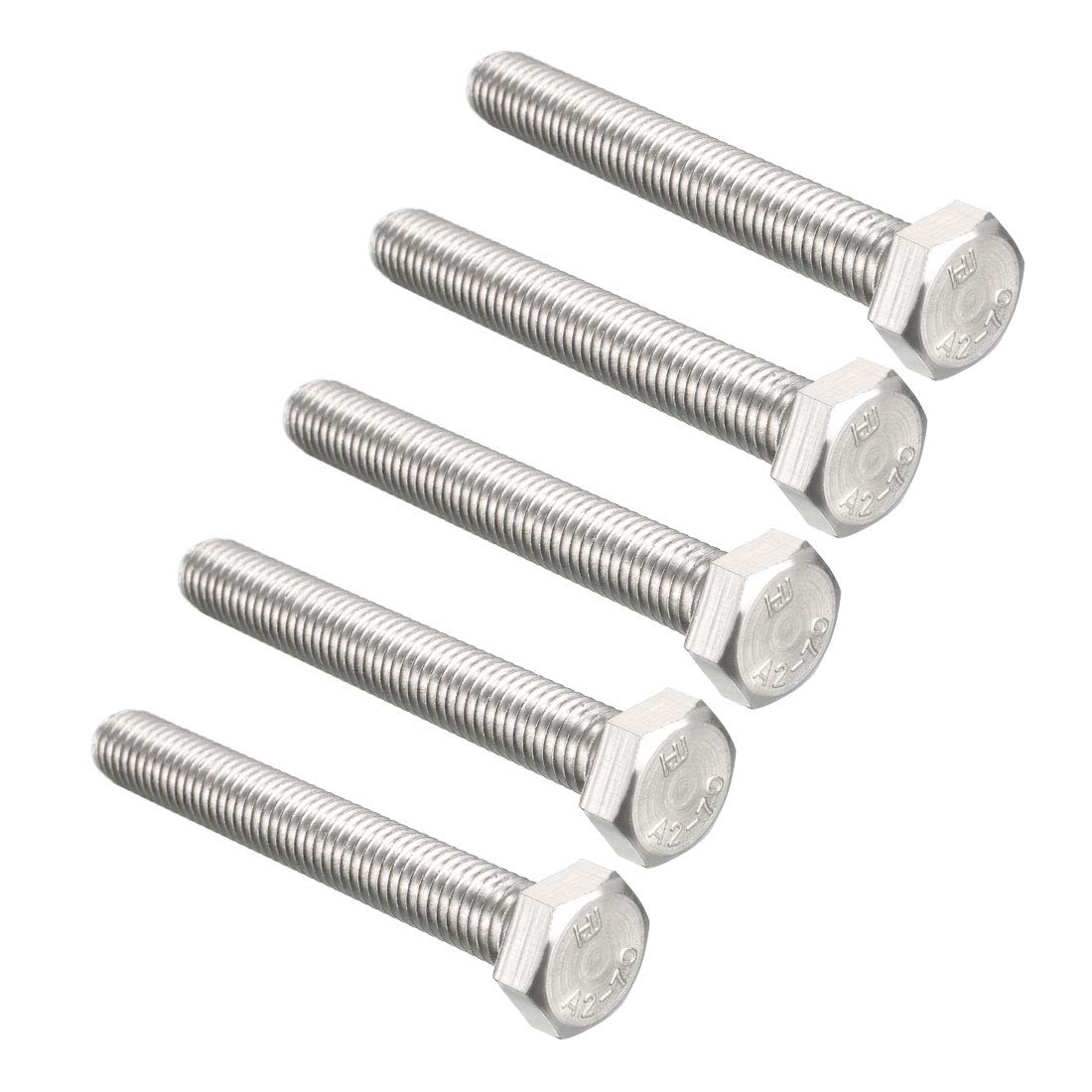 M8x60mm Hex Bolts 304 Stainless Steel Hexagon Screw Bolt 5pcs