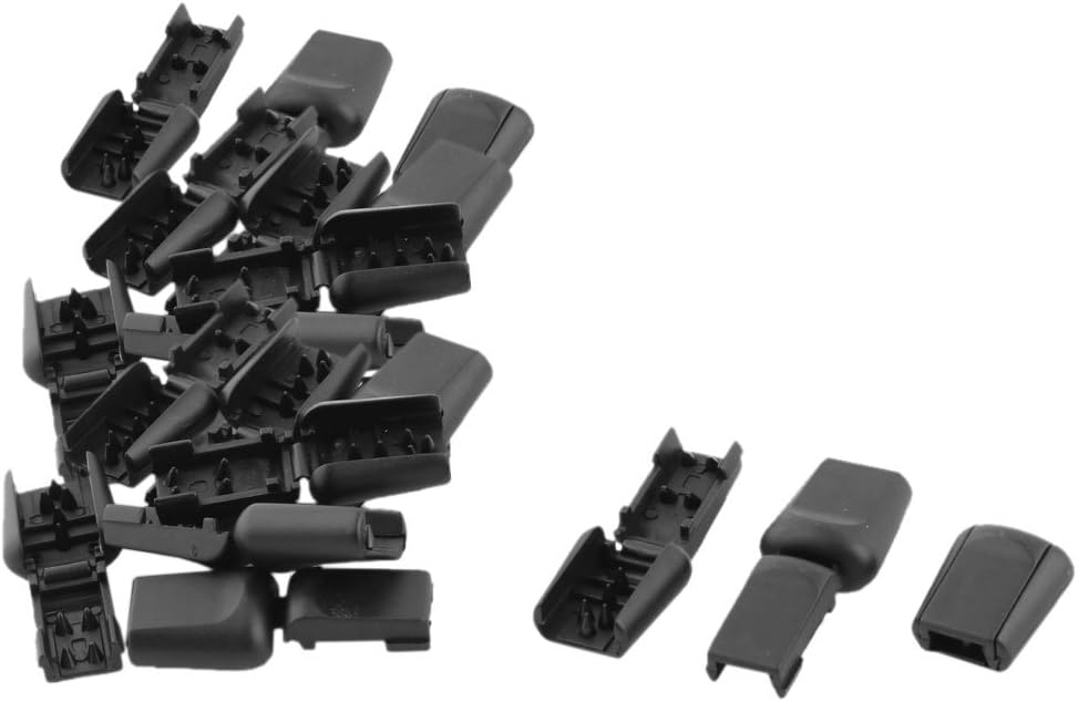 LinkMejor Fashion Plastic Sliding Rope String Drawstring Stopper Fastener Cord Lock 20pcs Black