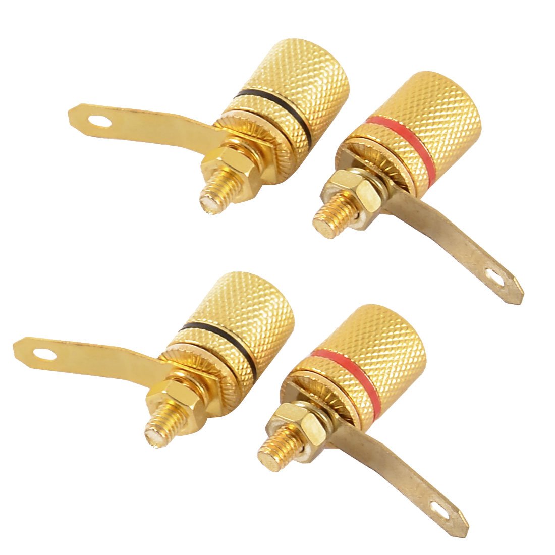 Audio Terminal Female Banana Connector Screw Binding Post Apapter 4mm 4pcs