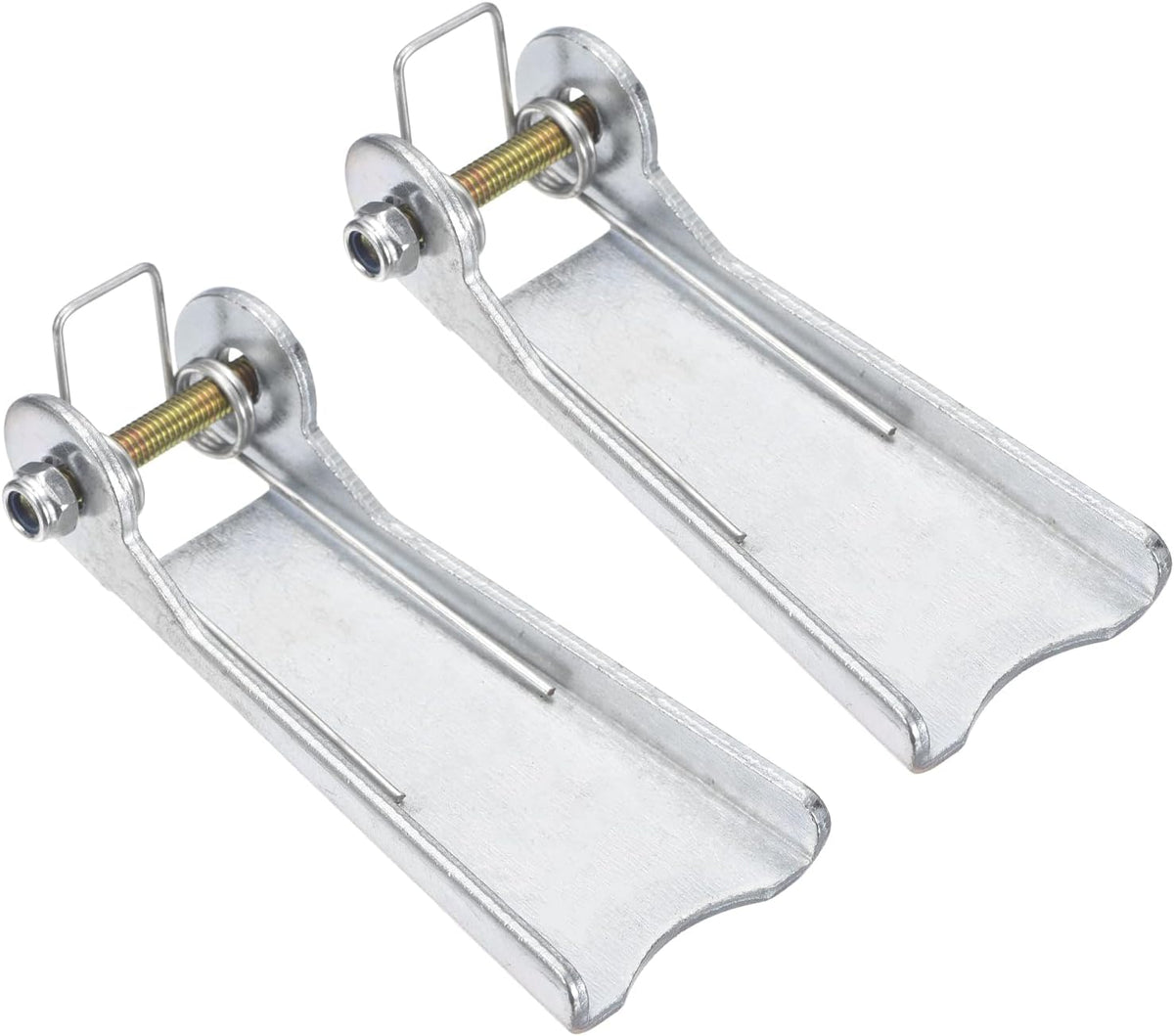 11T Hook Safety Latch Kit, 2 Pack Thickened Metal Clevis Slip Hook Replacement Latch for Towing Receiver Hitch Truck Trailer, Silver (3.7 Inch / 93mm Length, 2.5mm Thinkness)