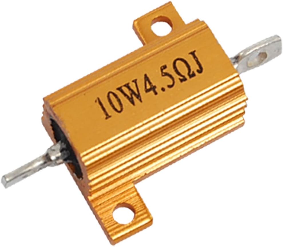 Gold Tone Aluminum Housed Casing Resistor 4.5 Ohm 5% 10W