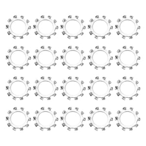 40Pcs 1/2 External Tooth Lock Washer, 304 Stainless Steel Multi-Tooth Star Washer Locking Fastener, Silver Tone