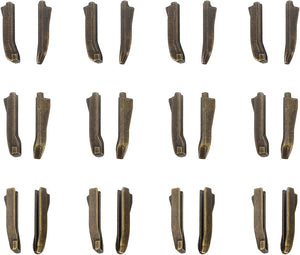 Double Open Zipper Repair Latch Kits, #3#5#8 Insert Pins for Jacket Coat Two-Way Separating Zippers (Bronze, 12 Pairs)