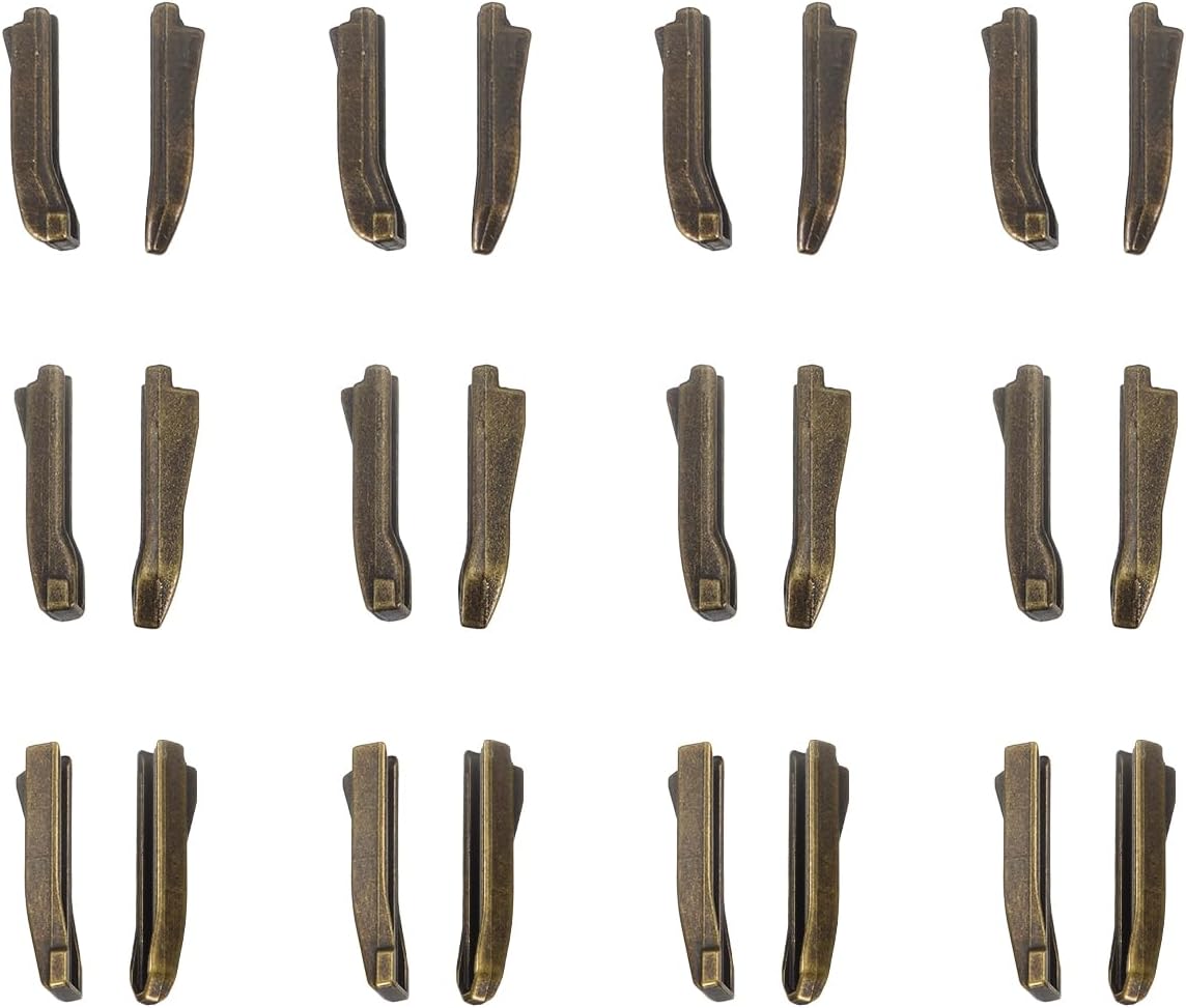 Double Open Zipper Repair Latch Kits, #3#5#8 Insert Pins for Jacket Coat Two-Way Separating Zippers (Bronze, 12 Pairs)