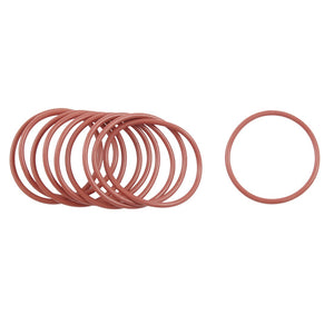10 Pcs 45mm OD 2.5mm Thickness Dark Red Silicone O Rings Oil Seals Gasket