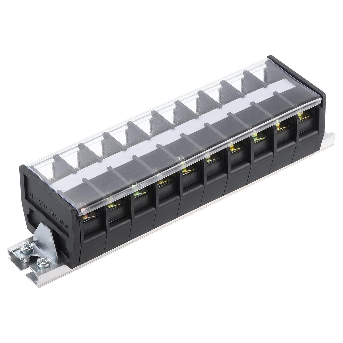 Dual Rows 10 Positions 600V 30A Cable Block Terminal Strip