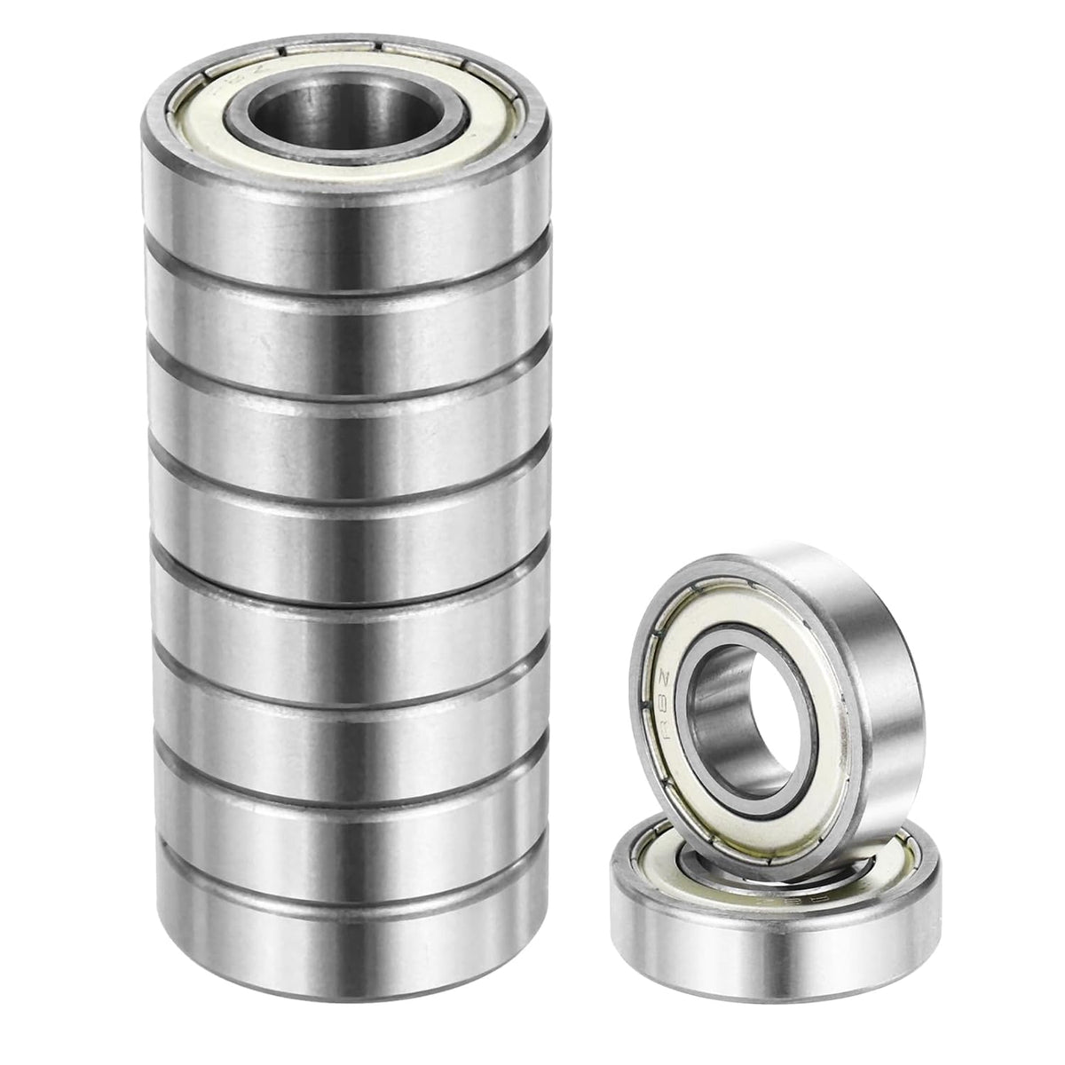 10pcs R8ZZ Deep Groove Ball Bearings 1/2" ID x 1-1/8" OD x 5/16" Height Miniature Bearings Double Metal Shielded Chrome Steel Z3 Bearing for Engineering Machinery, ABEC5