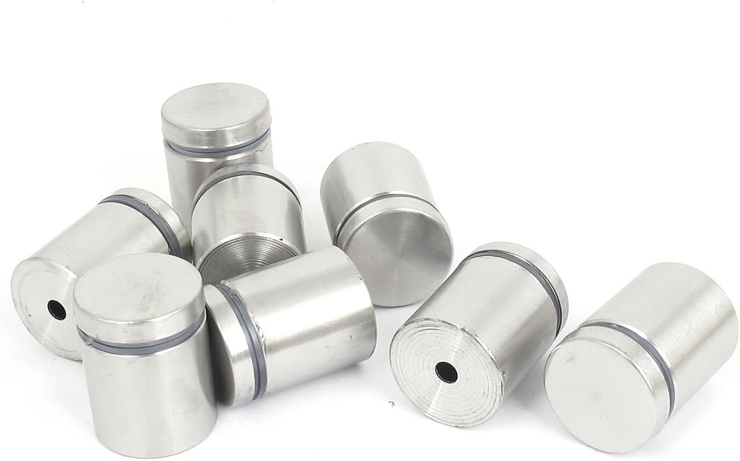 Advertising Frameless Glass 25x30mm Stainless Steel Standoff Pins 8pcs