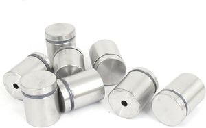 Advertising Frameless Glass 25x30mm Stainless Steel Standoff Pins 8pcs