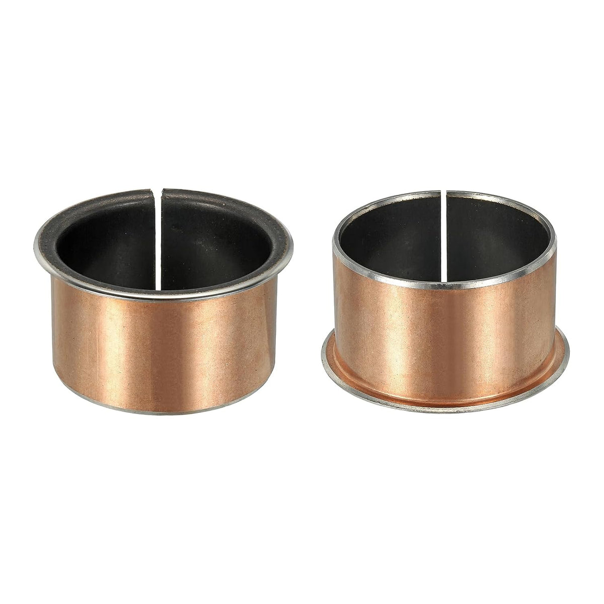 2Pcs Flanged Sleeve Bearing, 60mm Bore x 65mm OD x 40mm Length, 75 x 2.5mm Flange Dia x t Sintered Bronze Bushings Self-Lubricating Bearings for Industrial Equipment