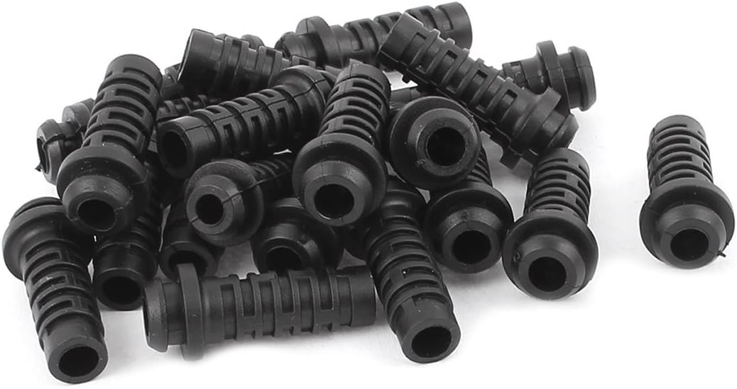 20 Pcs Strain Relief Cord Boot Protector Cable Sleeve Hose 28x7.4x5mm