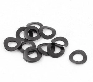Metal Wave Crinkle Spring Washer 3mm x 6mm x 0.25mm 10 Pcs Black