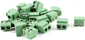 20Pcs 2 Pole 5mm Pitch PCB Mount Screw Terminal Block 8A 250V