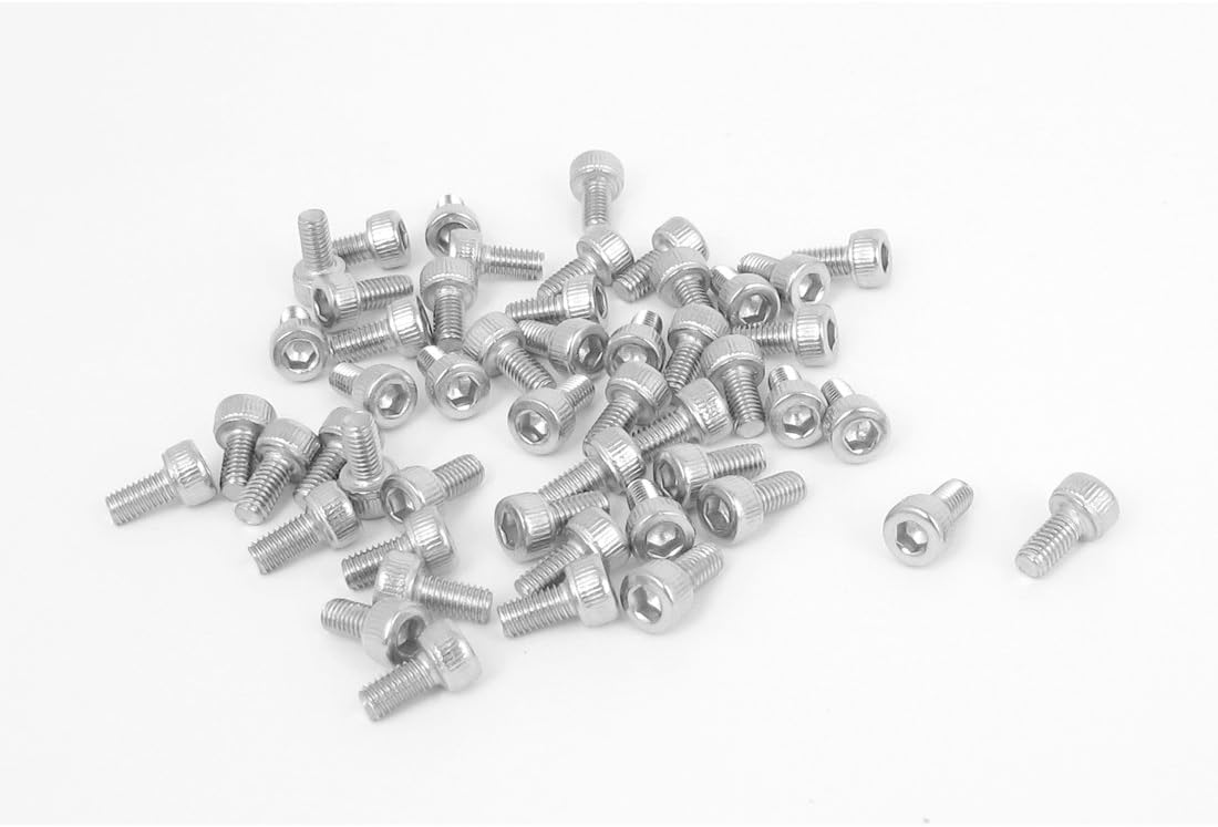 M3x6mm 304 Stainless Steel Hex Key Bolt Socket Head Cap Screws 50pcs