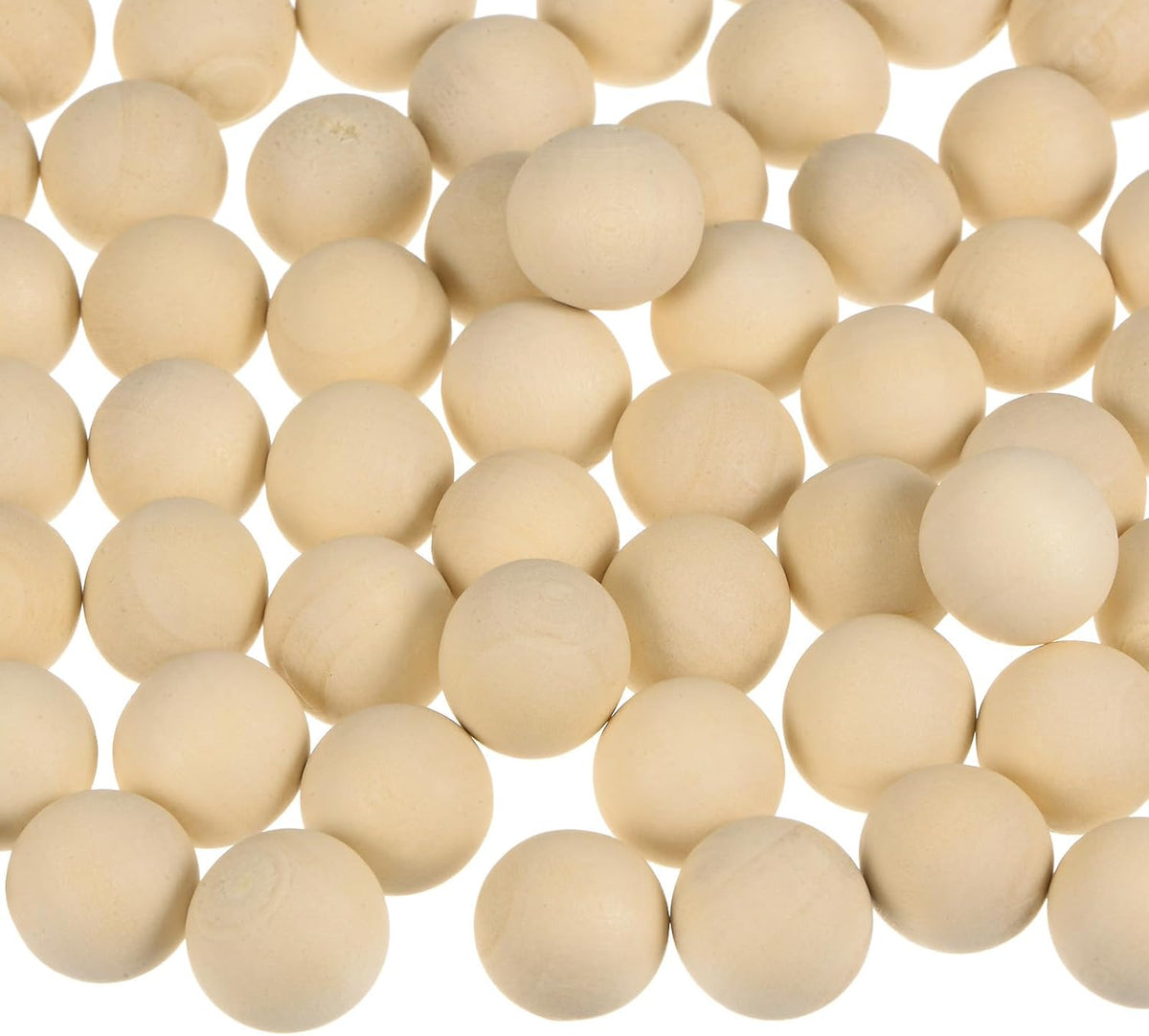 300pcs Round Wood Balls 12mm Diameter Unfinished Solid Wooden Beads, Small Natural Craft Balls for DIY Craft Projects Art Ornaments