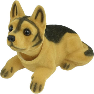 Black Brown Bobbing Nodding Shepherd Dog for Car Auto