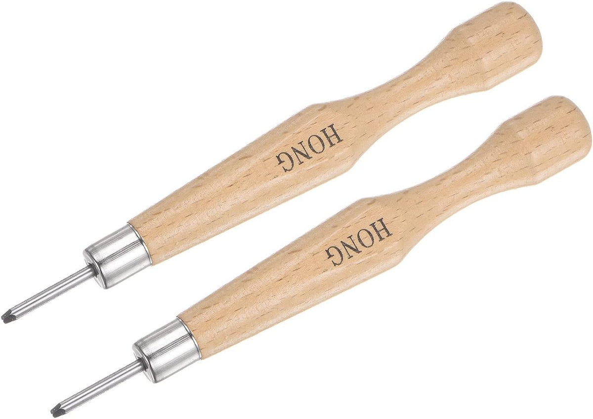Wood Carving Knife Tools Chisels, 1.5mm 50# Carbon Steel Small Triangle Sculpting Graver for DIY Craft Sculpture Carpenter Beginners Experts, 2pcs