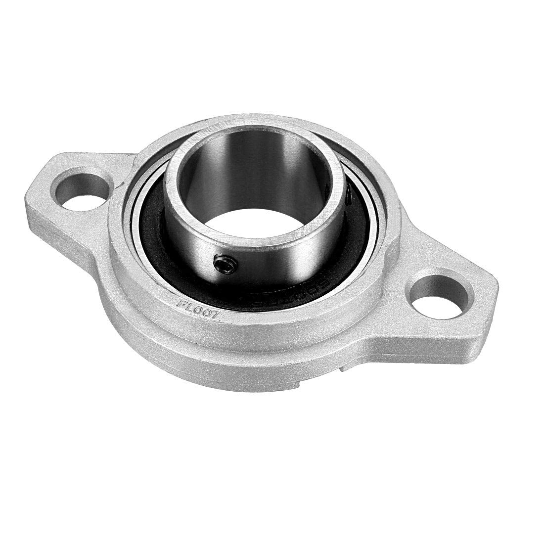 KFL007 Flanged Pillow Block Bearing, 35mm Bore Diameter, Zinc Alloy/Chrome Steel, Set Screw Lock