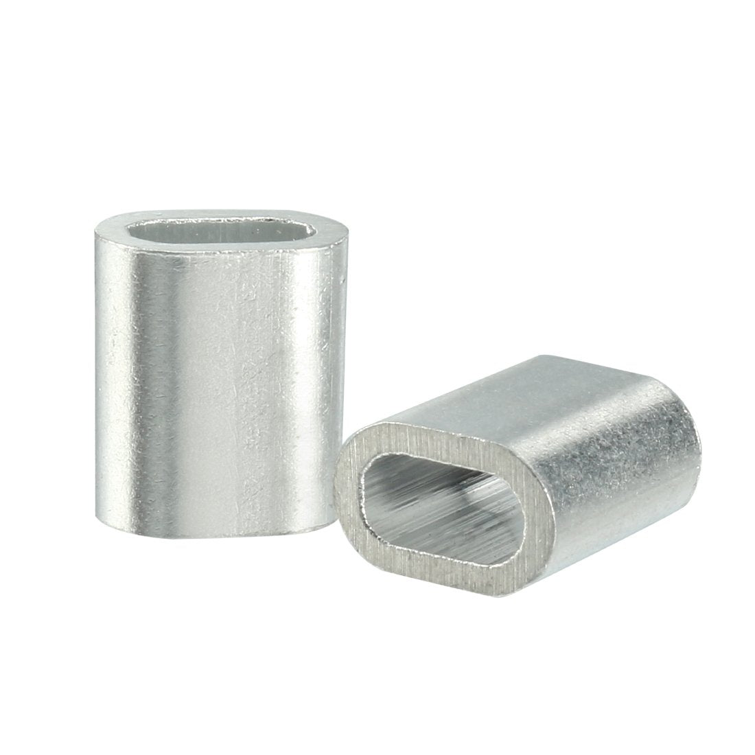 Aluminum Crimping Loop Sleeve Oval for 1/50" Wire Rope Pack of 100