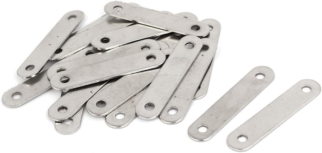38mm x 8mm Flat Corner Brace Brackets Straight Mending Repair Plates 20PCS