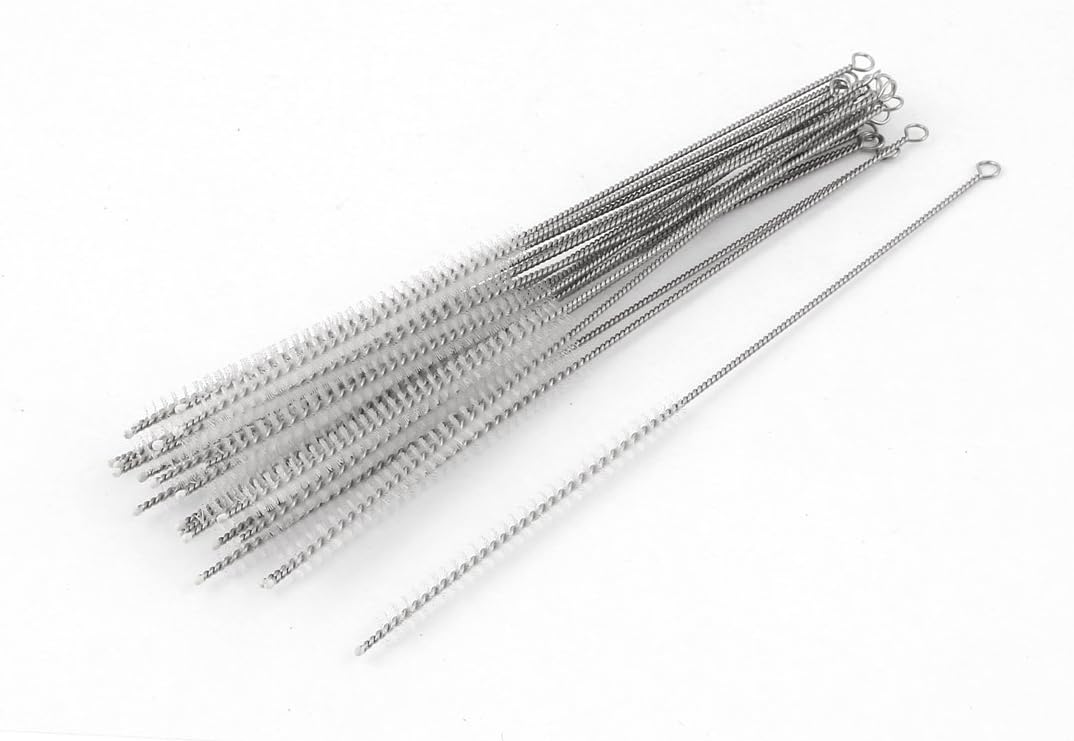 5mm Dia Bristle Test Tube Bottle Cleaning Brush Cleaner 16cm 25Pcs