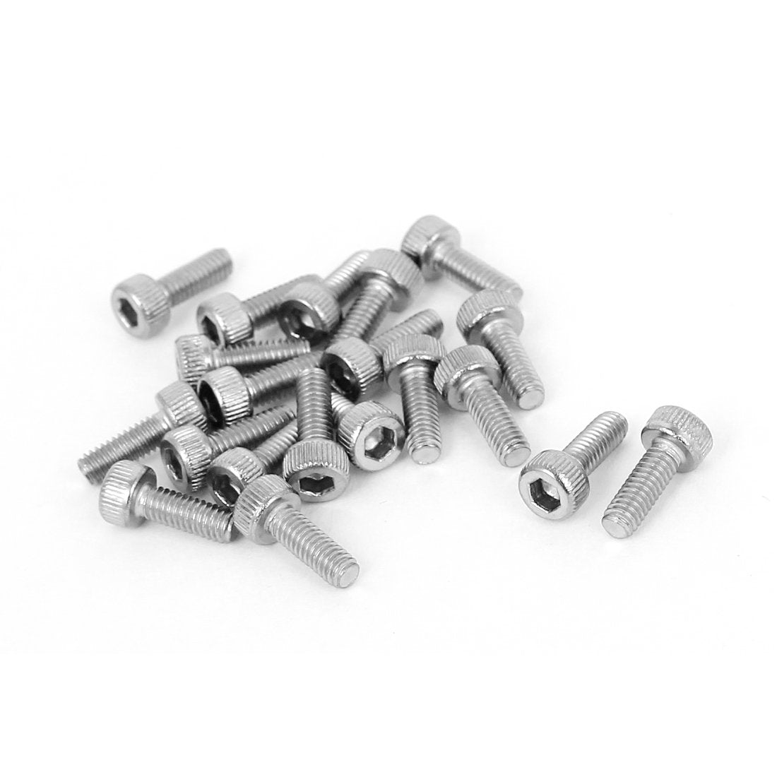 9mm Long M2.5x7mm Socket Cap Screws Hex Key Head Bolts 100 Pcs