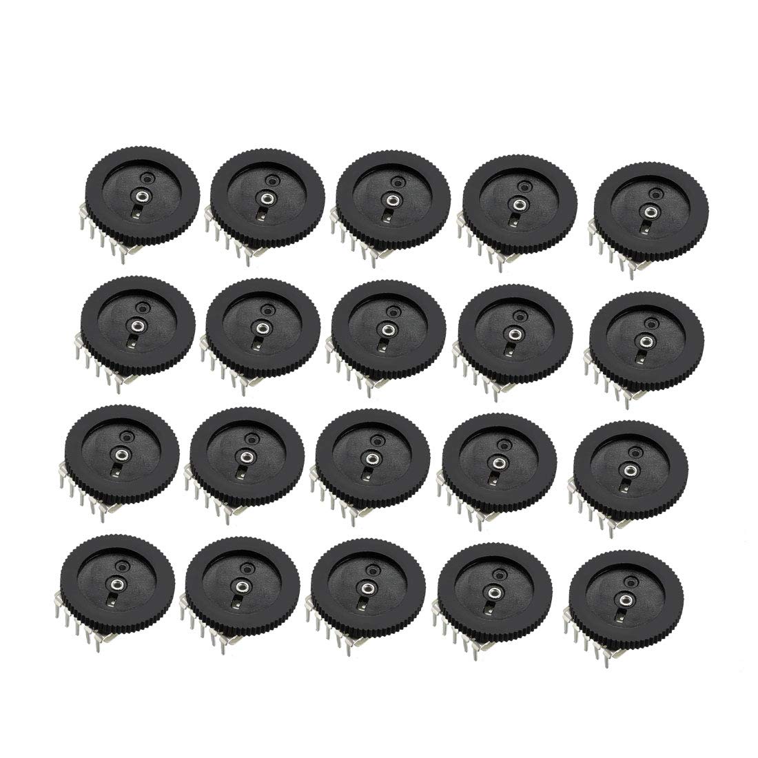 50K Ohm Dial Wheel Potentiometer for Audio Stereo Volume Switch Control 16x2mm 20Pcs