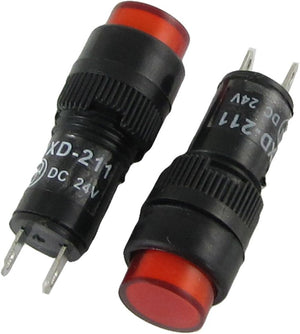 10 Pcs 10mm Neon Indicator Pilot Signal Light Lamp DC 24V Red