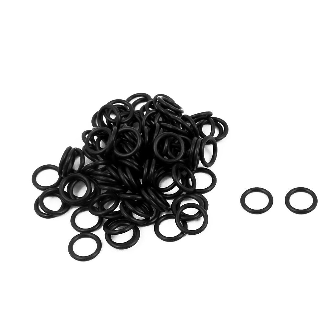 100Pcs Black 6mm ID x 1.2mm Thickness Nitrile Rubber O Ring NBR Oil Sealing Grommets