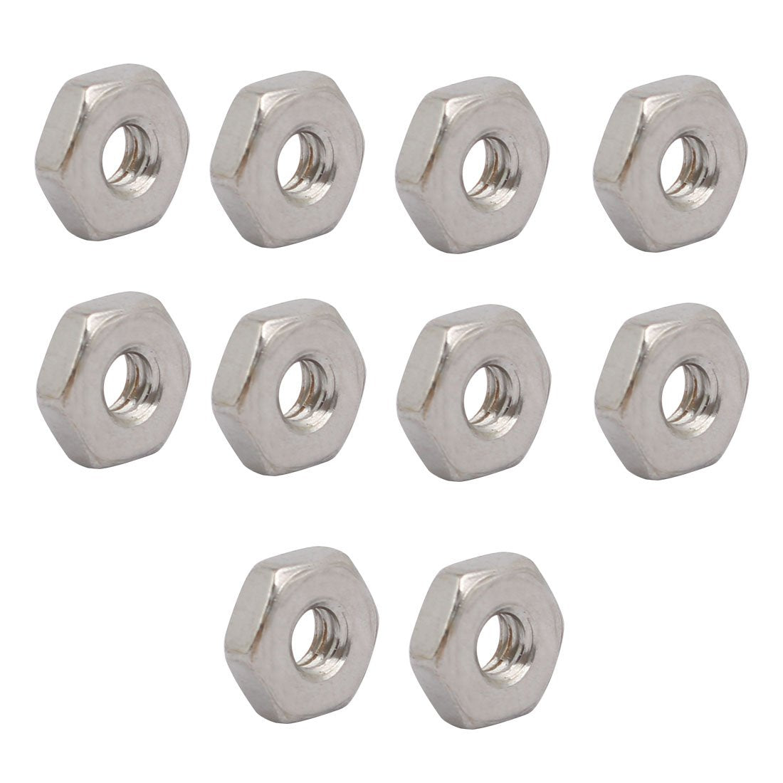 Hex Nuts, 6#-32 UNC 304 Stainless Steel Thread Hexagon Nut 10pcs