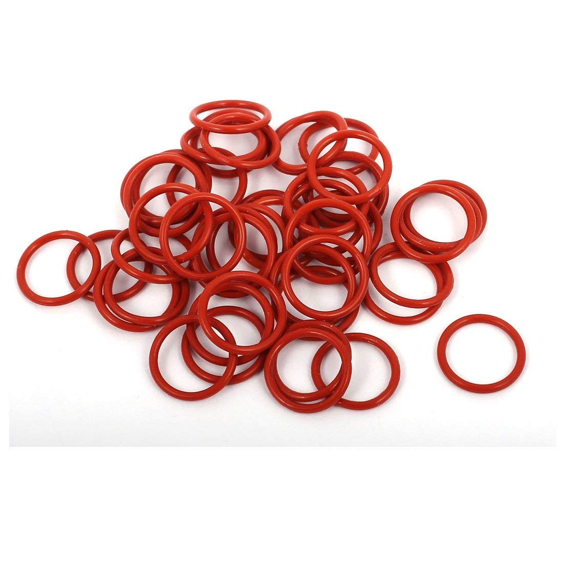 50Pcs 10mm x 1mm Rubber O-Rings Sealing Ring Grommets Red