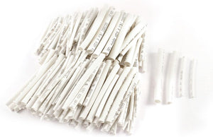 200 Pcs 4 Sizes Polyolefin Heat Shrink Tubing Cable Sleeve White